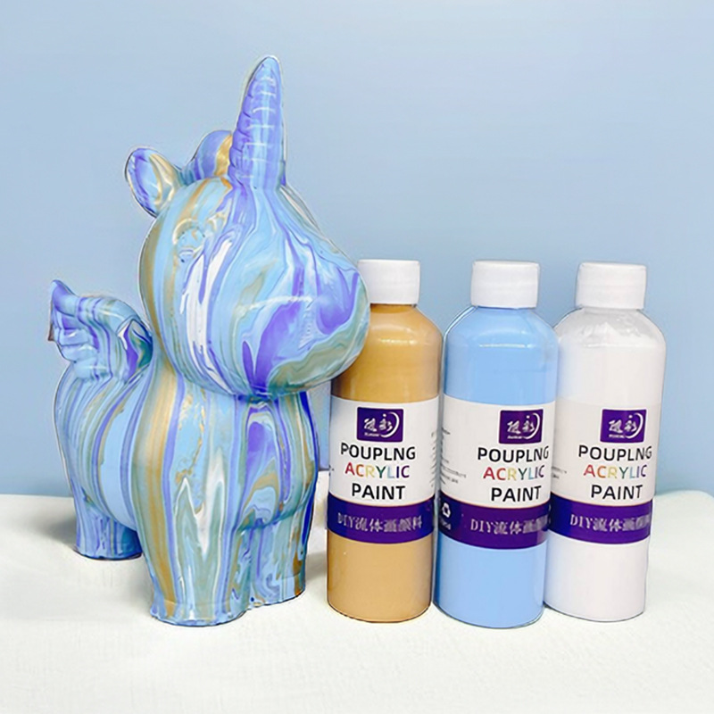 Art Craft Unicorn - สีอะคริลิคชุดของเหลวยูนิคอร์นตัวอ่อนสีขาวหัตถกรรม DIY วัสดุชุดระบายสีตุ๊กตาเด็กชายและเด็กหญิงของเล่น Art Creation Supplies