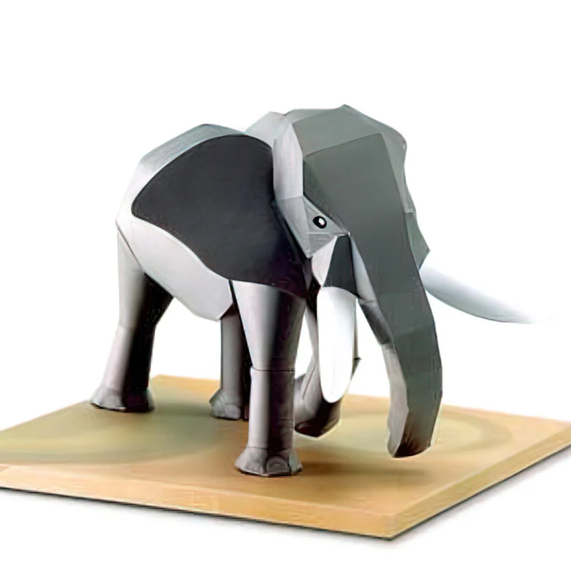 Art Craft Elephant - ช้างแอฟริกัน Origami Art Mini 3D กระดาษ