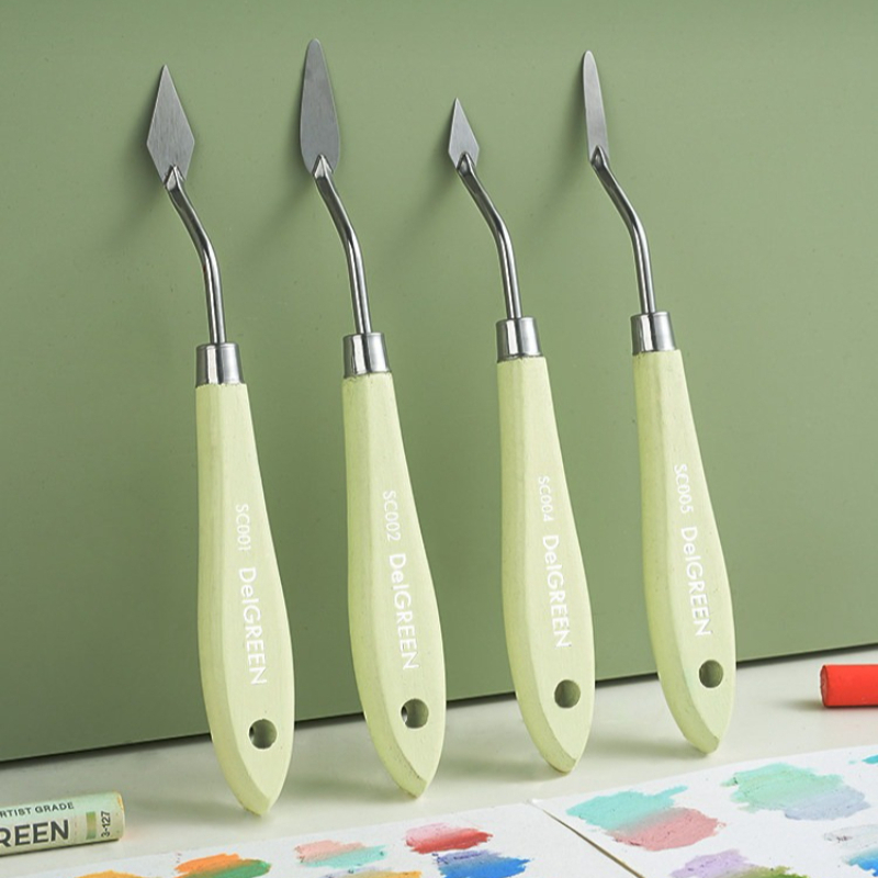 Painting Knife Palette - มีดผสมสีสแตนเลสสำหรับศิลปิน ความยืดหยุ่นสูง ใช้สำหรับงานสีน้ำมัน อะคริลิก กัวช และงานวาดภาพ