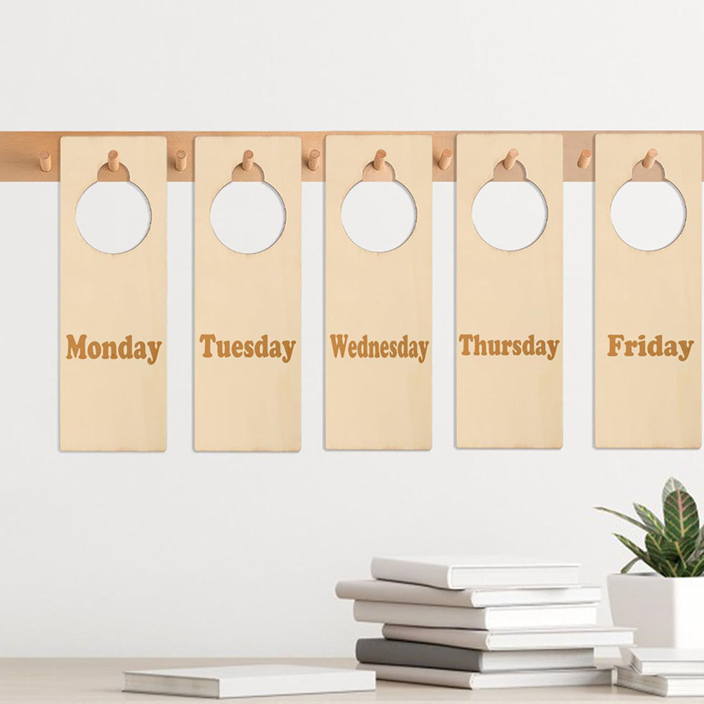 Art Craft Door - ป้ายแขวนประตูไม้แบบยังไม่เสร็จสำเร็จรูป 10 ชิ้น สำหรับงาน DIY ตกแต่ง