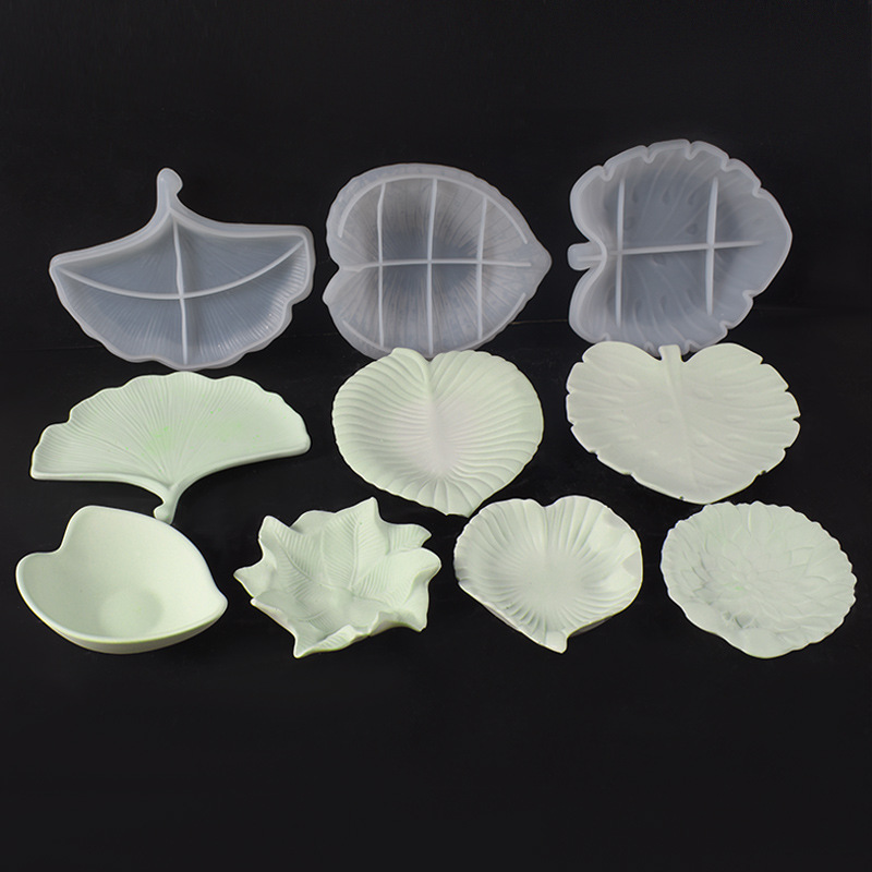 Art Craft Mirror - ปูนปลาสเตอร์ซีเมนต์ DIY Leaf จานแม่พิมพ์แปะก๊วย Turtleback Leaf