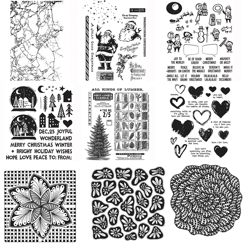 Art And Craft Photos - ต้นคริสต์มาสดอกไม้ล้างแสตมป์สําหรับ DIY Craft ทําการ์ดอัลบั้มรูป Scrapbooking ตกแต่งแม่แบบแม่พิมพ์ตกแต่งศิลปะ