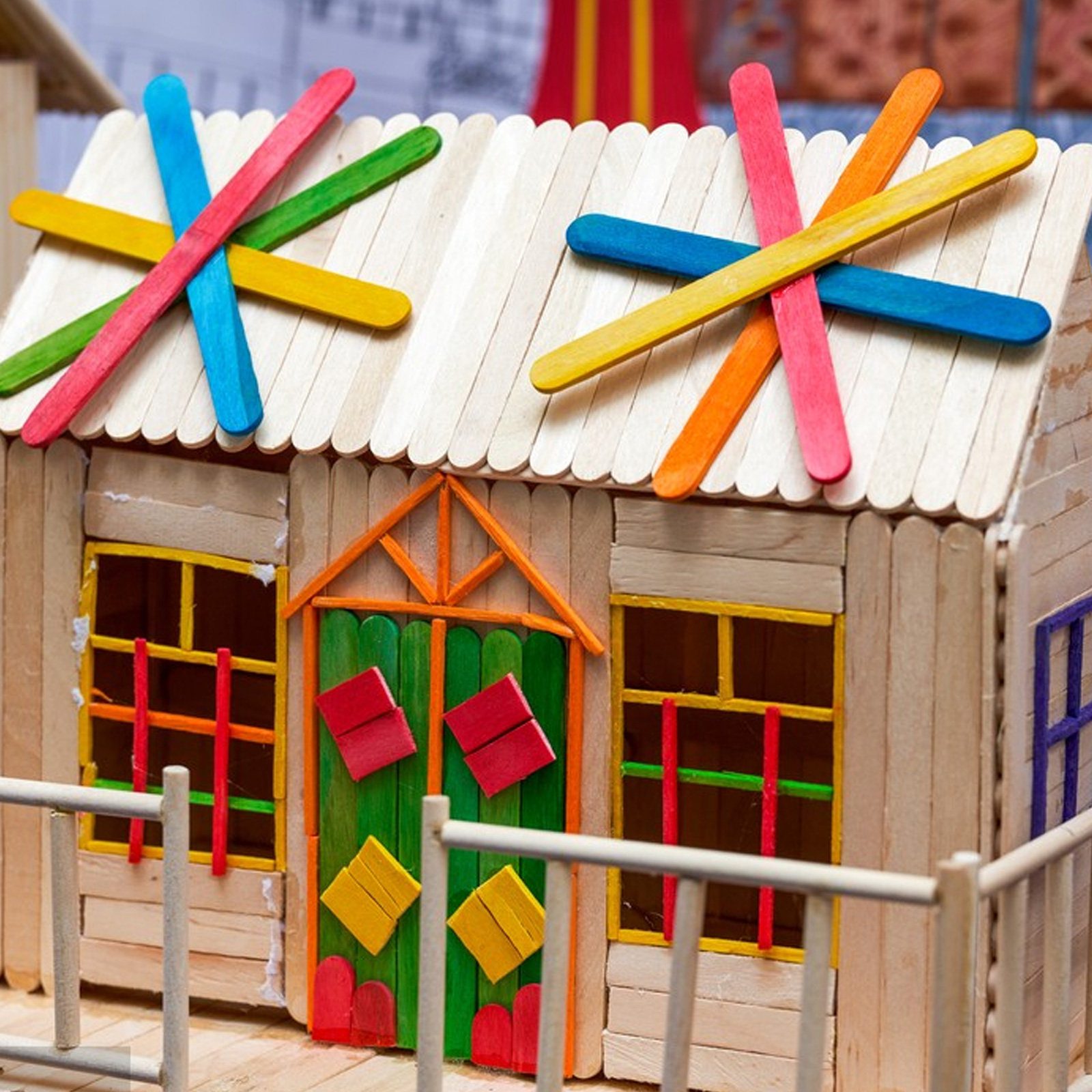 Art Craft Jumbo - ไม้ไอศกรีมสีสันสดใส 200 ชิ้น ไม้สำหรับงานฝีมือขนาดใหญ่ อุปกรณ์ DIY