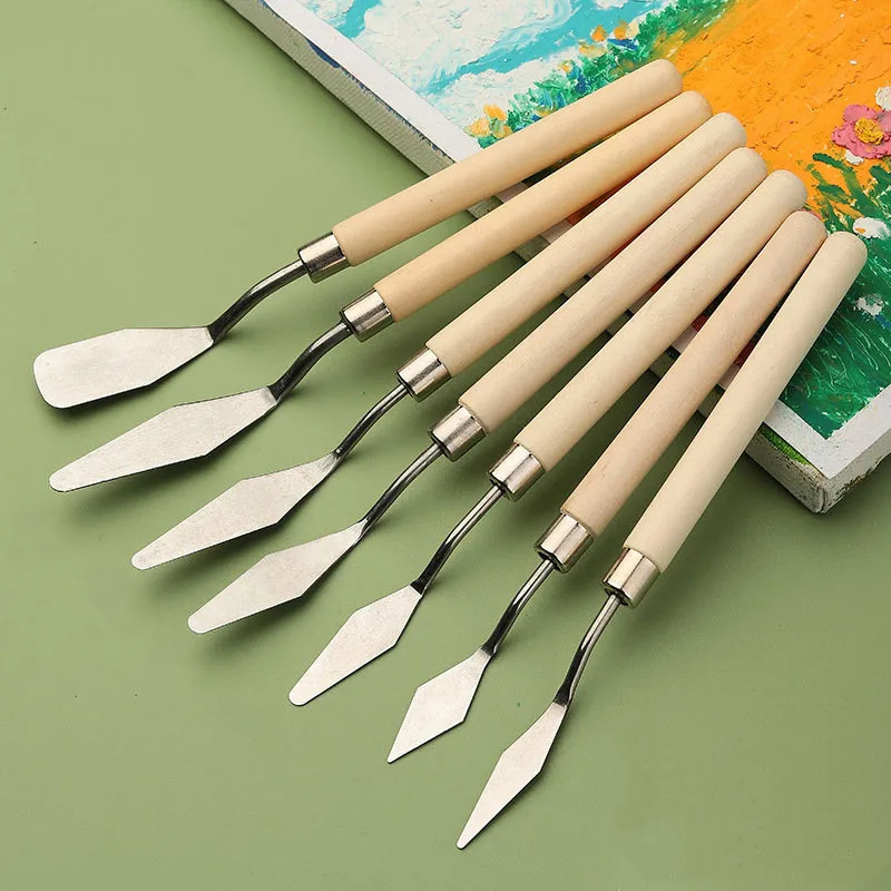 Painting Knife Palette - ชุดอุปกรณ์วาดภาพ 1/2 ชุด มีดปาดสีน้ำมัน มีดปาดสีอะคริลิค ชุดสีน้ำ