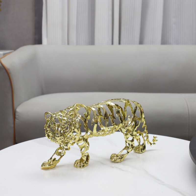 Art Craft Elephant - งานฝีมือโลหะ ประติมากรรมสัตว์ประดิษฐ์ สิงโต รูปม้า รูปช้าง งานฉลุลายสีทอง