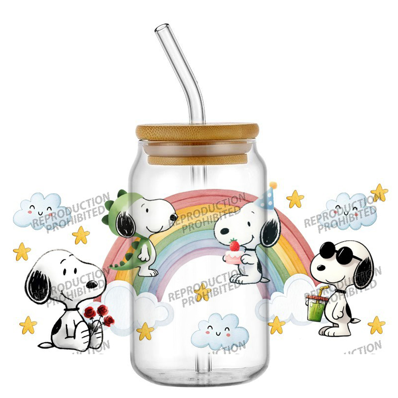 สติกเกอร์ติดแก้วลายสุนัขแสนน่า - Art Craft Love บทวิจารณ์และราคา