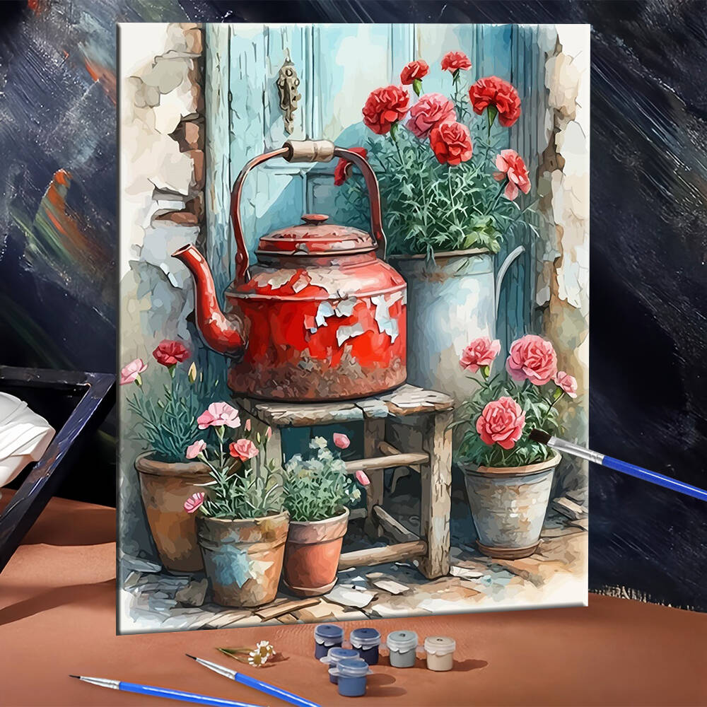 ภาพวาดสีน้ํามันโดยตัวเลขภูมิทั - Art Craft Door บทวิจารณ์และราคา