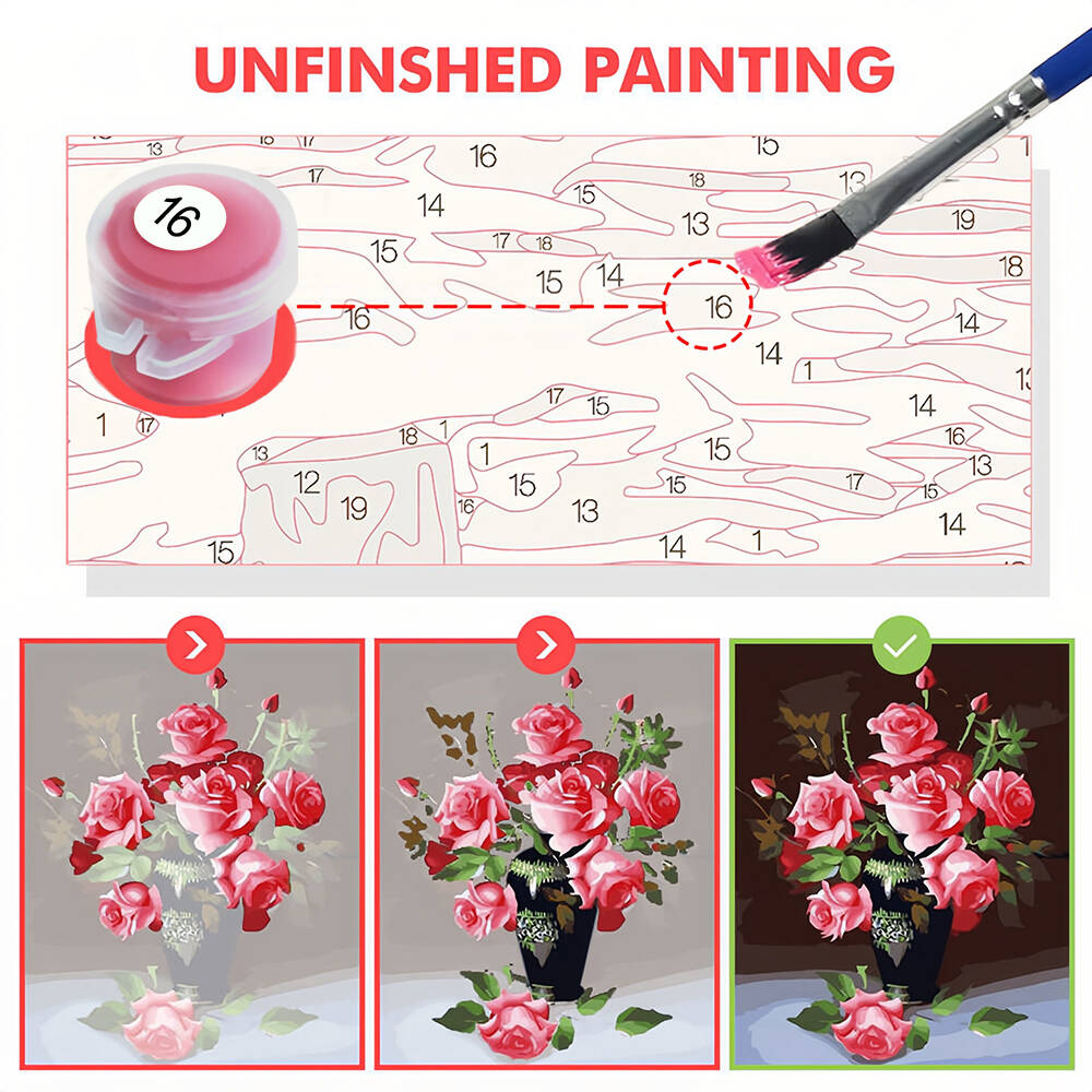 ภาพวาดสีน้ํามันโดยตัวเลขภูมิทั - Art Craft Door บทวิจารณ์และราคา