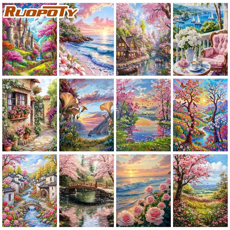 ภาพวาดระบายสีตามตัวเลข รุ่ยโพไ - Art Craft Ideas Easy บทวิจารณ์และราคา