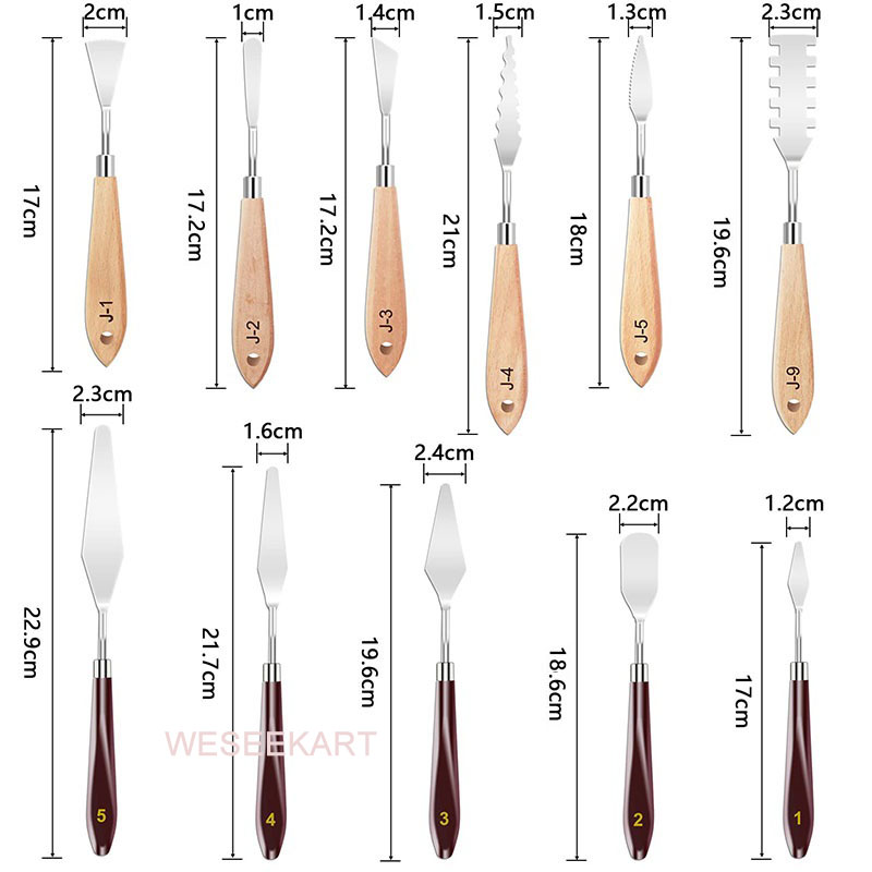 ชุดมีดวาดภาพ 11 ชิ้น ทำจากสแตน - Painting Knife Palette บทวิจารณ์และราคา