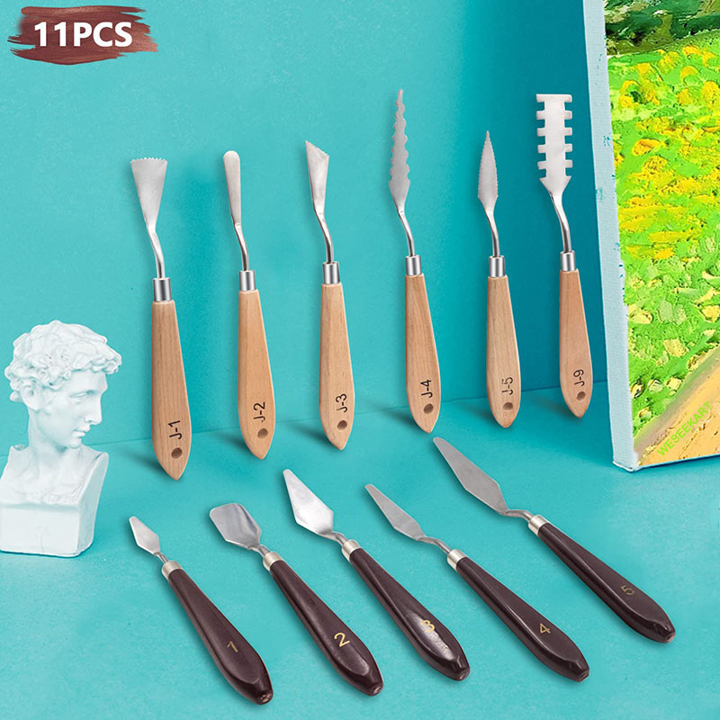 ชุดมีดวาดภาพ 11 ชิ้น ทำจากสแตน - Painting Knife Palette บทวิจารณ์และราคา