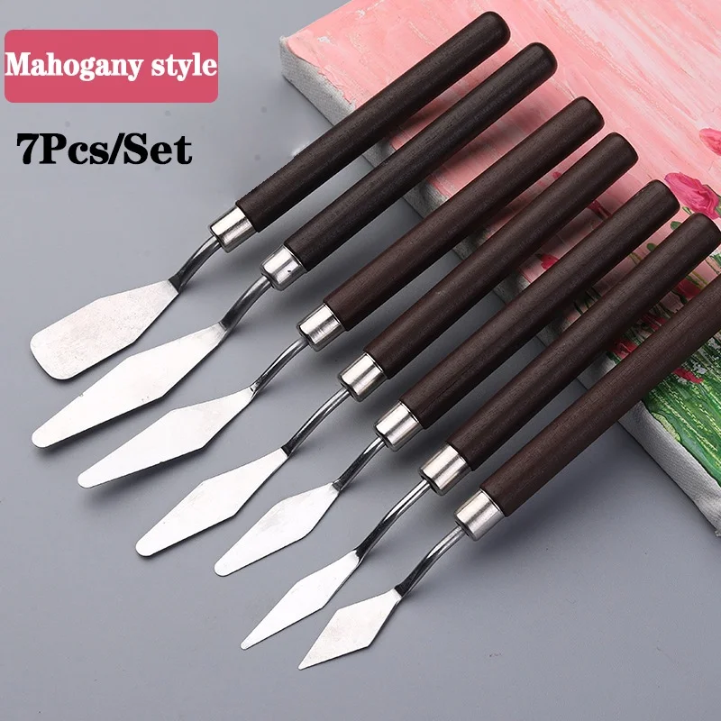 5/7 ชิ้นชุดภาพวาดสีน้ํามัน Scr - Painting Knife Palette บทวิจารณ์และราคา