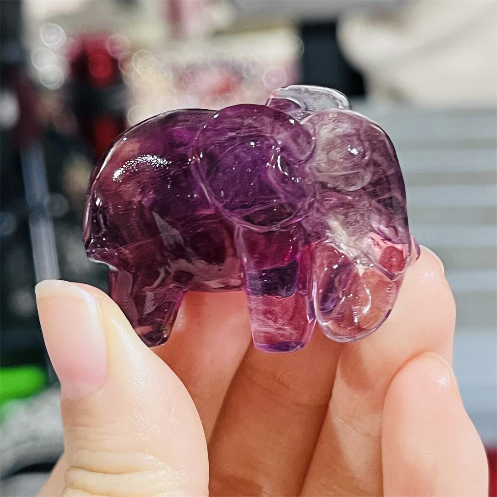 ช้างคริสตัลฟลูออไรต์สี 2 ชิ้น  - Art Craft Elephant บทวิจารณ์และราคา