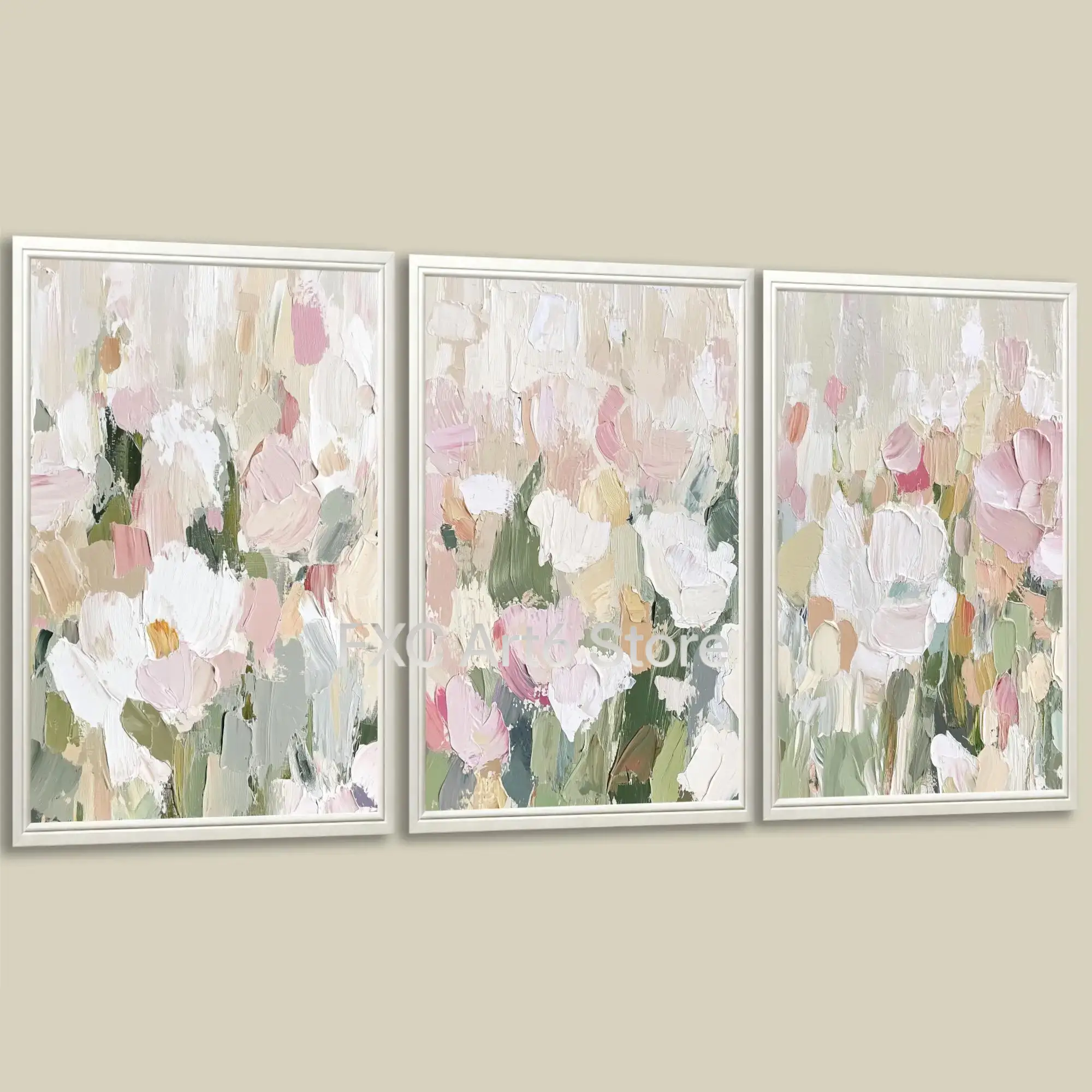 ชุดภาพศิลปะติดผนังลายดอกไม้แบบ - Painting Knife Palette บทวิจารณ์และราคา
