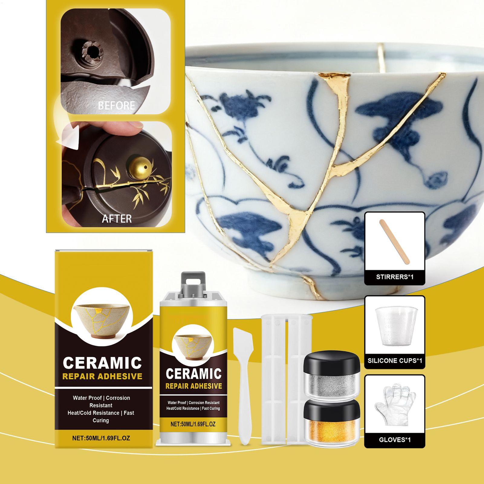 ชุดซ่อมคินสึกิ กาวเซรามิกสีทอง - Art Craft Glue บทวิจารณ์และราคา
