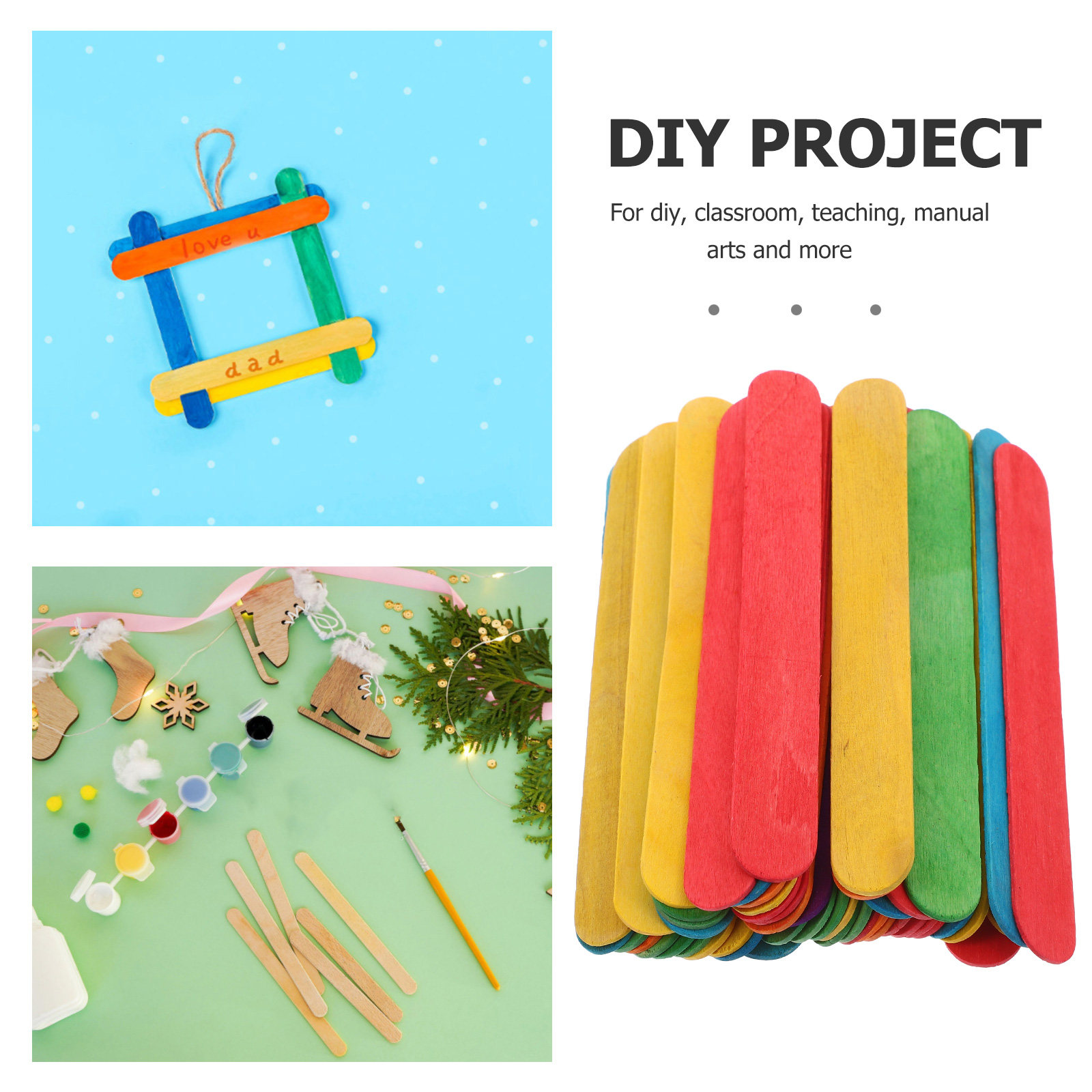 แท่งไอศกรีมสีขนาดใหญ่ 50 ชิ้น  - Art Craft Jumbo บทวิจารณ์และราคา