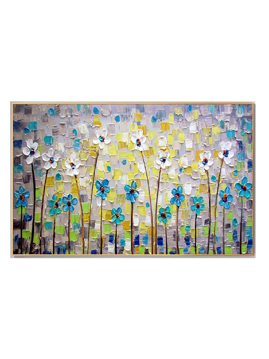 Modern Cherry Blossom ผ้าใบ Ar - Painting Knife Palette บทวิจารณ์และราคา