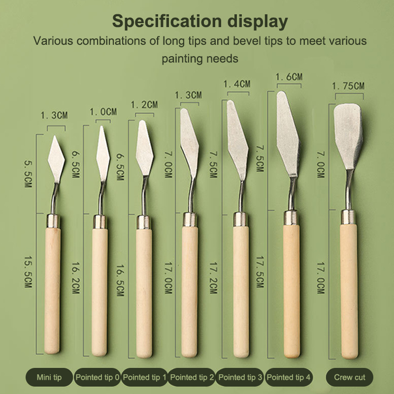 【แฮปปี้】7 ชิ้น/ชุด มีดวาดภาพสี - Painting Knife Palette บทวิจารณ์และราคา