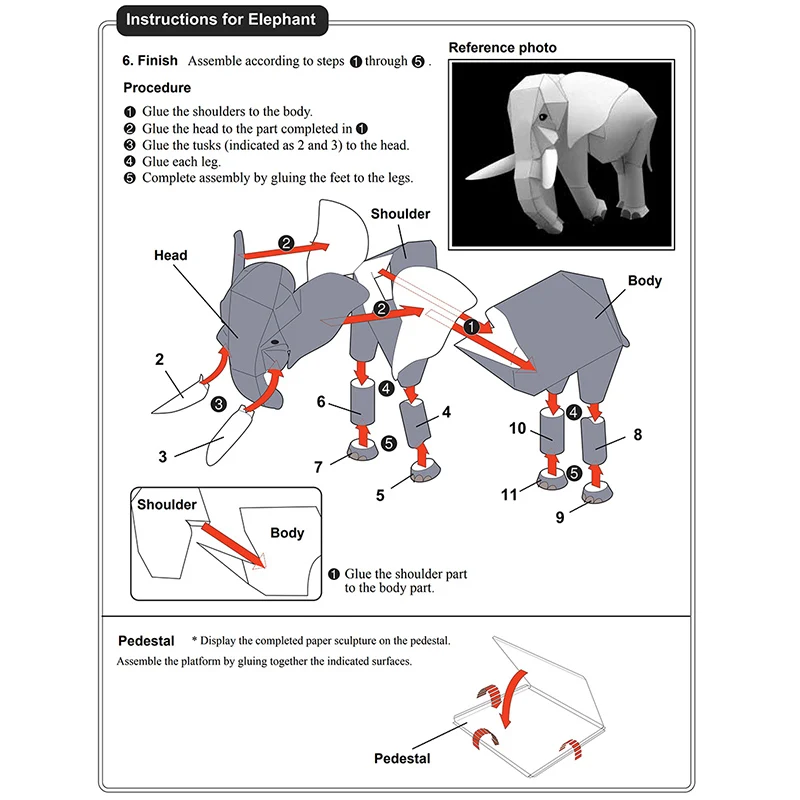 ช้างแอฟริกัน Origami Art Mini  - Art Craft Elephant บทวิจารณ์และราคา