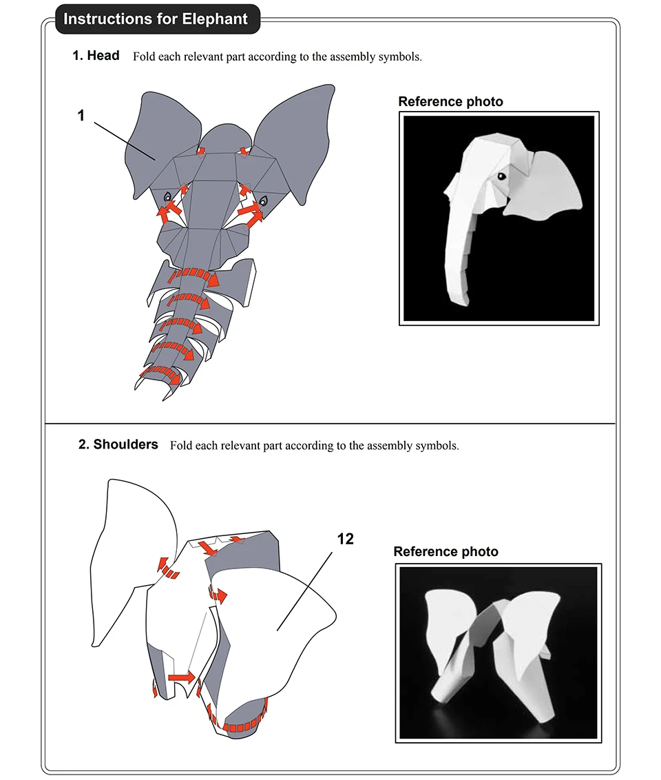 ช้างแอฟริกัน Origami Art Mini  - Art Craft Elephant บทวิจารณ์และราคา