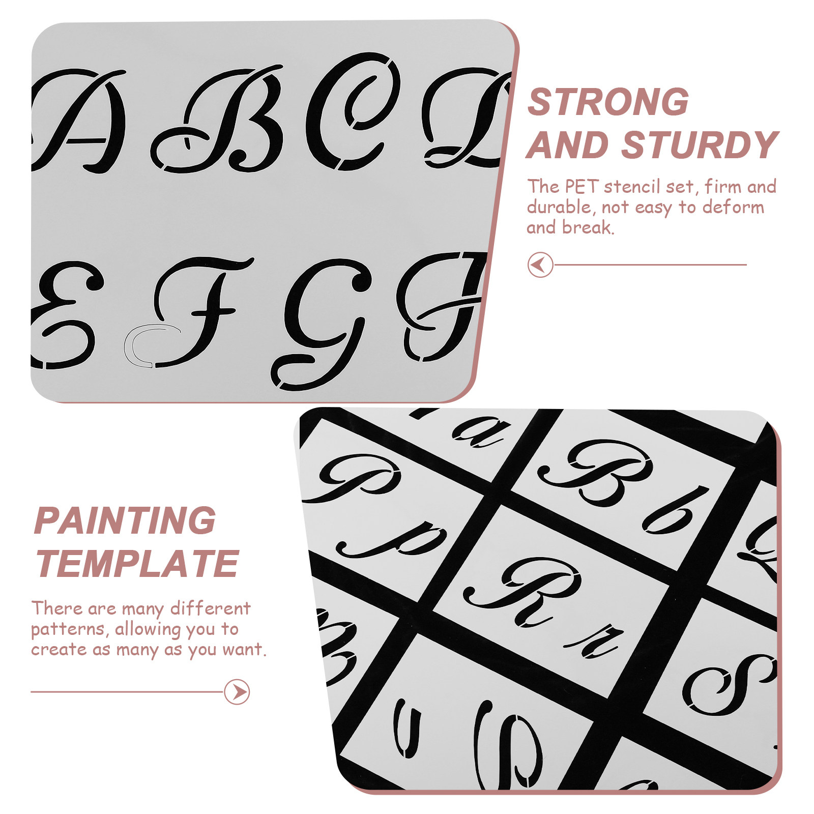 แม่แบบวาดภาพ 40 ชิ้น ลายตัวอัก - Art Craft Door บทวิจารณ์และราคา