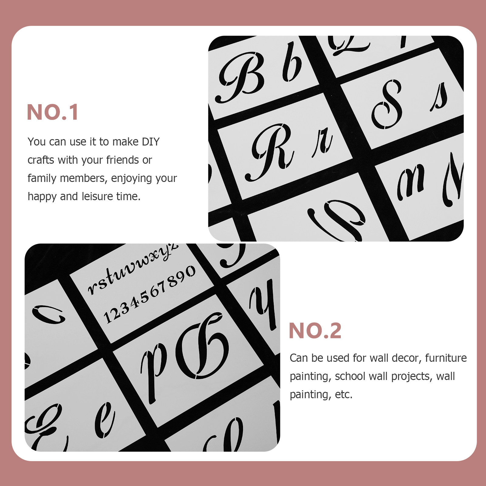 แม่แบบวาดภาพ 40 ชิ้น ลายตัวอัก - Art Craft Door บทวิจารณ์และราคา