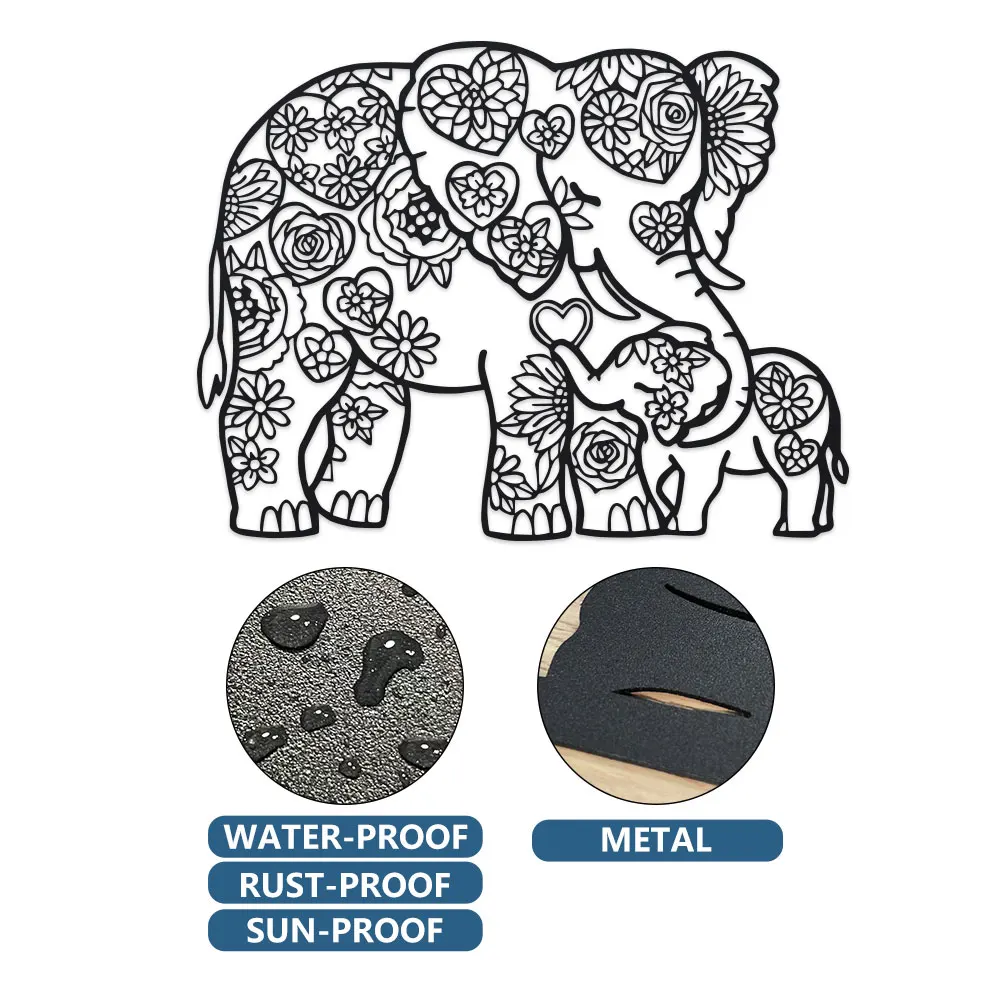 งานศิลปะติดผนังรูปช้างเหล็กสลั - Art Craft Elephant บทวิจารณ์และราคา