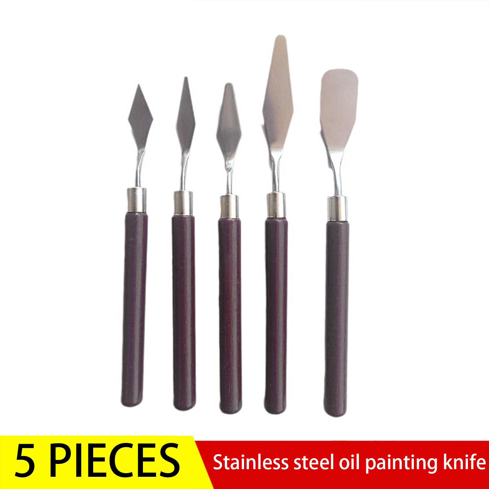 5pcs ภาพวาดสีน้ํามัน Scraper S - Painting Knife Palette บทวิจารณ์และราคา