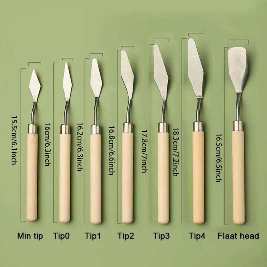 ชุดมีดวาดภาพสีน้ำมันสแตนเลส 7/ - Painting Knife Palette บทวิจารณ์และราคา