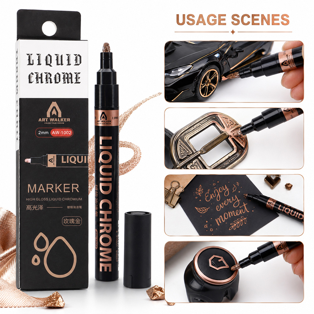 ปากกาโครเมียมเหลว 2 มม. สีเงาส - Art Craft Mirror บทวิจารณ์และราคา