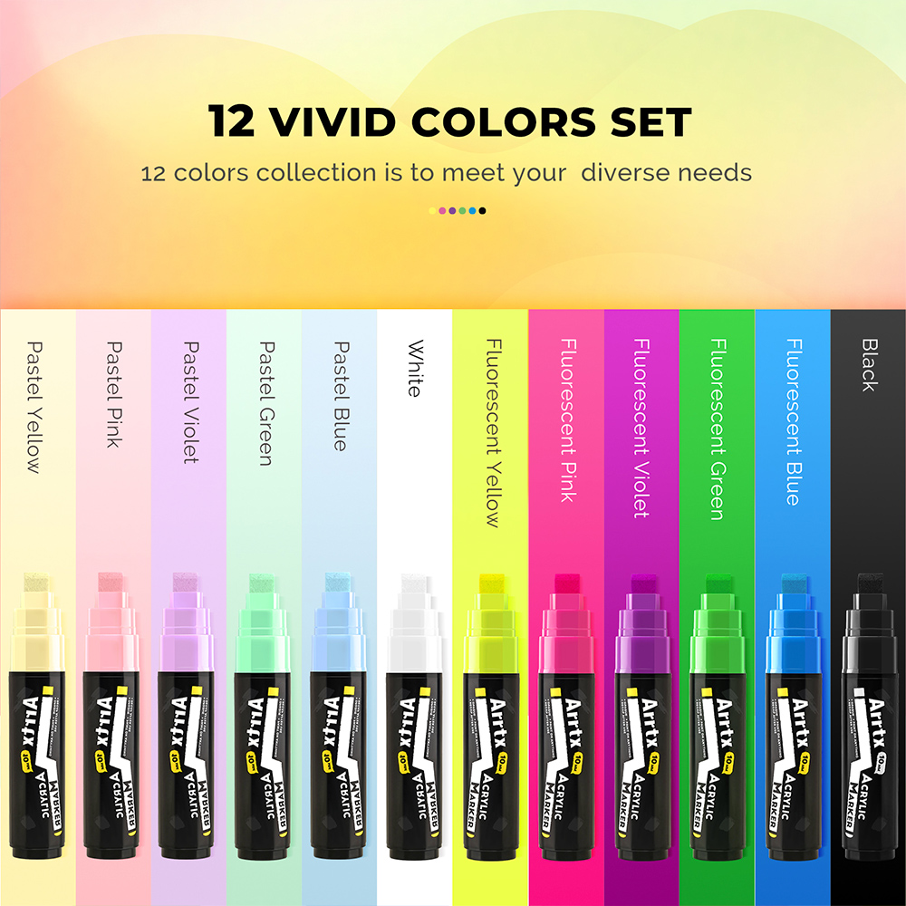 Arrtx ปากกามาร์กเกอร์สีอะคริลิ - Art Craft Jumbo บทวิจารณ์และราคา